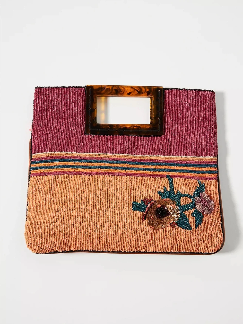 Anthropologie Embellished Patchwork Clutch Retail $128 New Without Tags